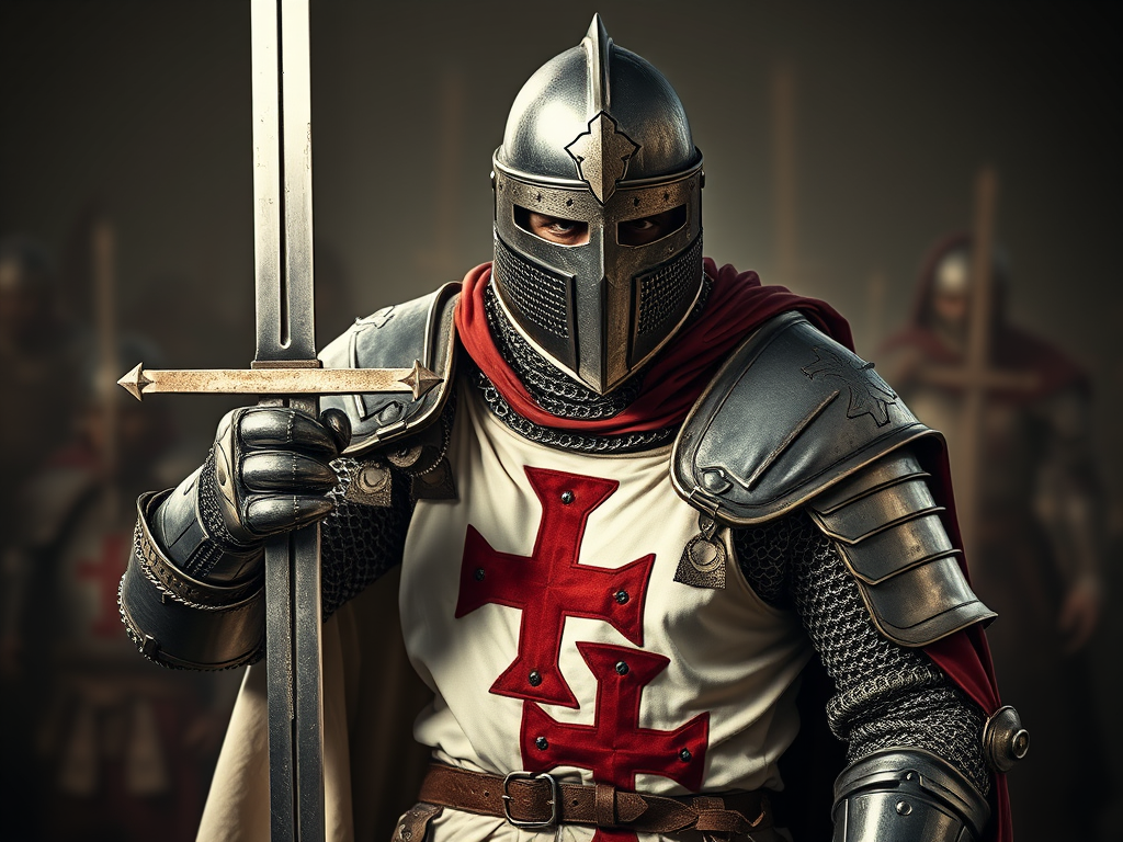 ⚔️ Armas y símbolos de los templarios – Más que espadas y cruces: el arsenal y la identidad visual de los frailes guerreros