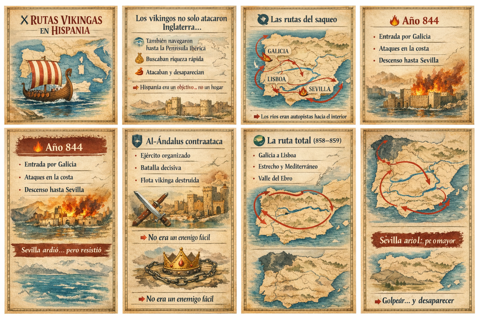 ⚔️🌊 Las invasiones normandas en la Península Ibérica: cuando los hombres del norte miraron al sur