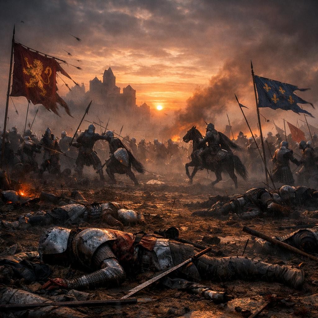 ⚔️ La Guerra de los Cien Años (1337–1453) – El conflicto que transformó Europa y puso fin a la Edad Media