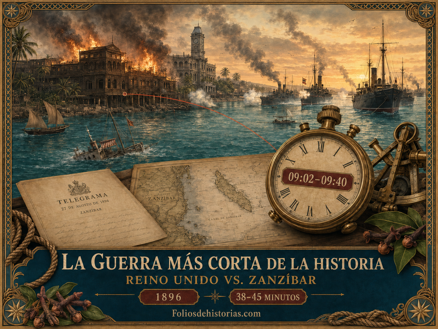 🪖La guerra más corta de la historia: Reino Unido vs. Zanzíbar (1896)